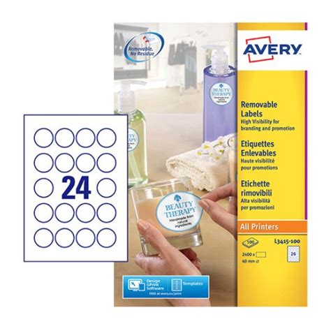 Round Product Labels L3415 100 Avery