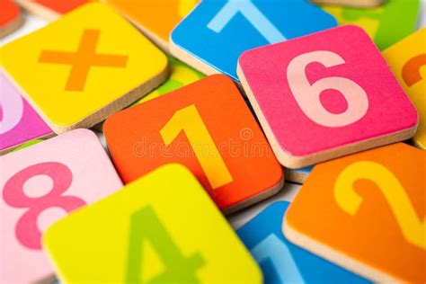 Math Number Colorful On White Background Education Study Mathematics