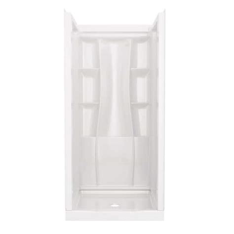 reviews for delta classic 500 36 in l x 36 in w x 72 in h alcove shower kit with shower wall