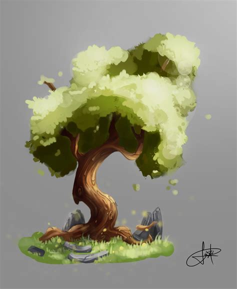 Tree Digital Art Illustrations Newton Just