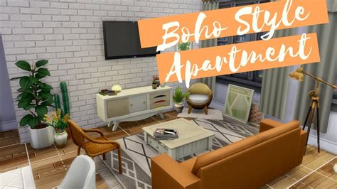 Boho Style Apartment The Sims 4 Stop Motion Build No Cc Youtube
