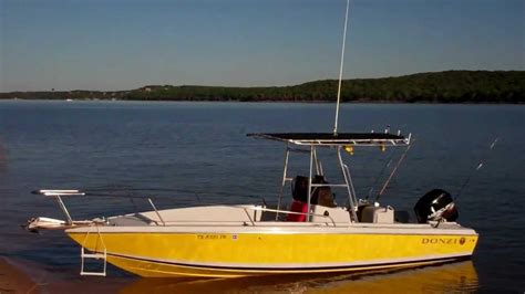 1988 Donzi 23 Center Console Fishing Boat At Rest On Lake Texoma