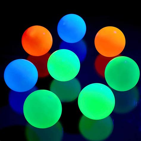 8 Pieces Fluorescence Glowing Sticky Balls That Gets Stuck On Etsy