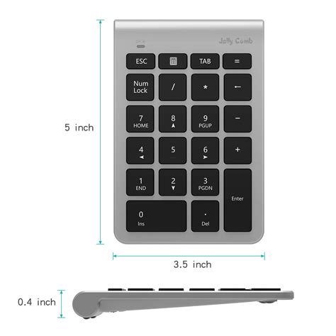 Numeric Keypad Jelly Comb Portable Slim Usb Number Pad Keyboard With