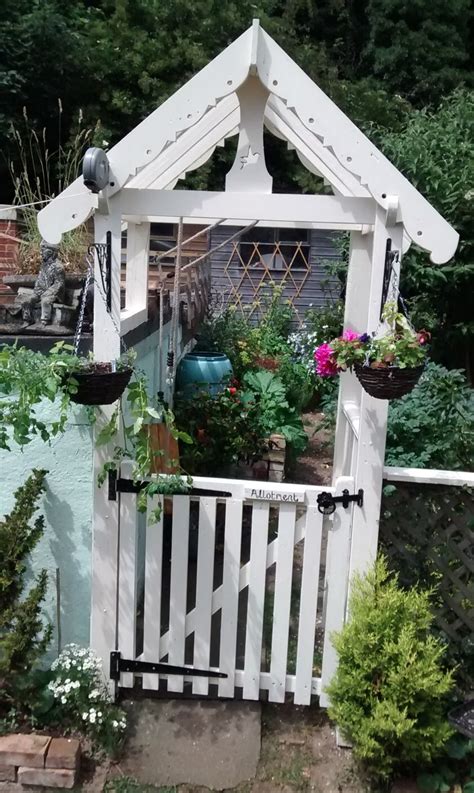 Beautiful Country Cottage Garden Gate Arch With Decorative