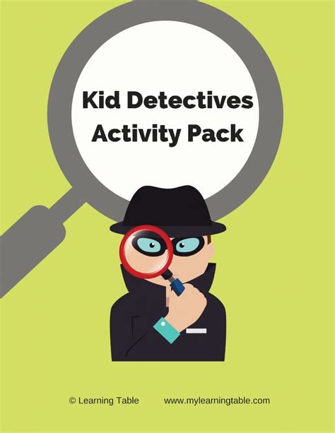 Printable Detective Activities For Kids