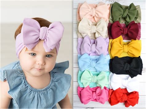 Large Bow Headwrap Nylon Baby Headband One Size Fits ALL Etsy