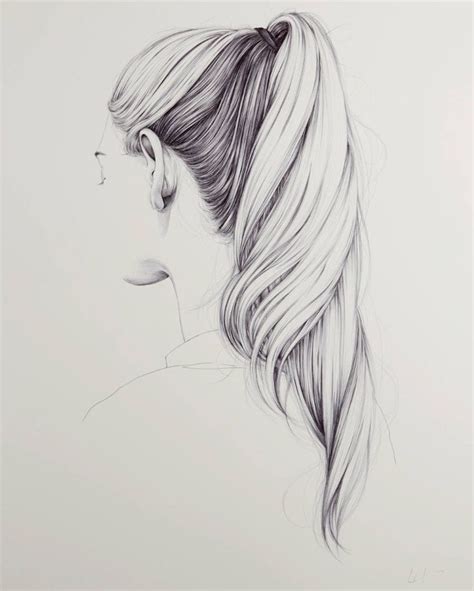 Pony Ponytail How To Draw Hair Pencil Art Drawings Art Drawings Simple