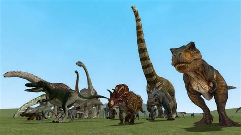 size comparison dinosaurs garry s mod sandbox youtube
