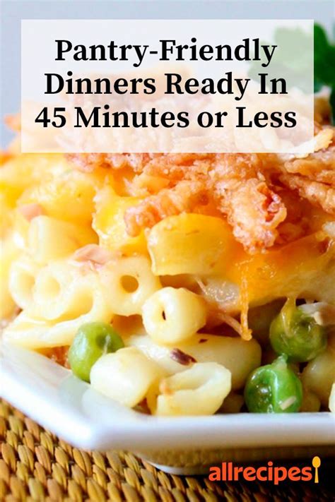 Choose frozen dinners that contain between 300 and 500 calories. 17 Pantry-Friendly Dinners Ready in 45 Minutes or Less ...