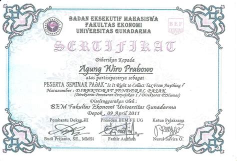 Informal letters are sent to people you know well (e.g. Awal: Sertifikat - Sertifikat Seminar dan Kuliah Informal