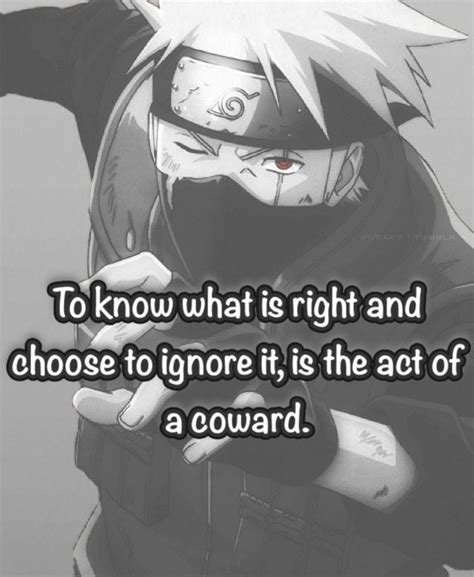 A Kakashi Quote Naruto Quotes Kakashi Hatake Manga Quotes