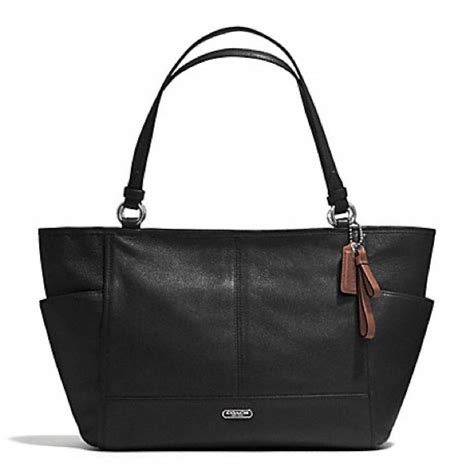 Coach Bags Coach F23284 Park Leather Carrie Hobo Tote Bag Black