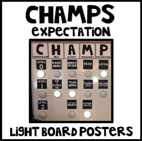Champs Expectations Posters Champs Classroom Management Teaching
