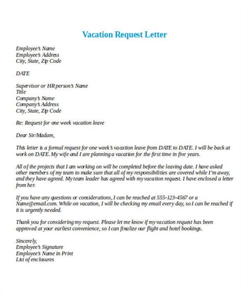 Free Formal Request Letter Templates In Pdf Ms Word