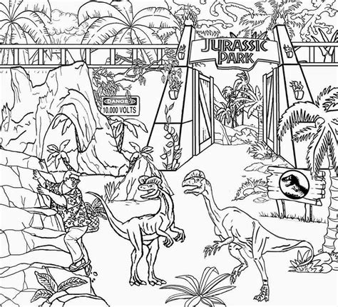 Logo Of Jurassic World Coloring Page - Free Printable Coloring Pages