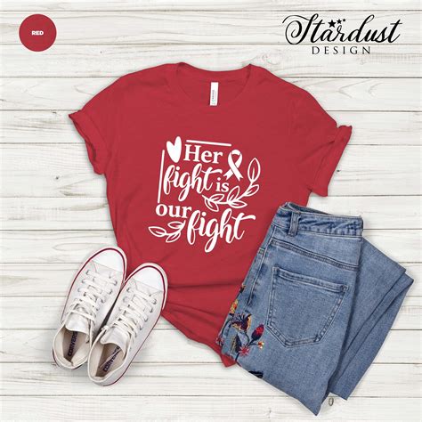 Her Fight Is Our Fight Shirt Motivational T Shirt Cancer Etsy
