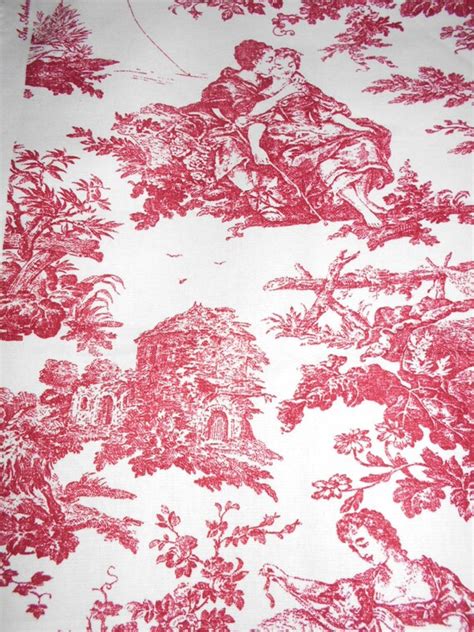 Laura Ashley Pink Toile Fabric English Country Couple