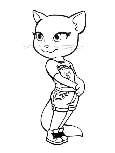 Free printable tom and angela coloring pages. Lovely Talking Angela Coloring Page - Free Printable ...