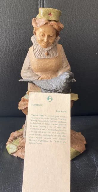 Vintage Tom Clark Gnome Cairn Studio 1986 Florence Nurse 38 Chickadee