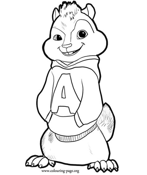 Coloriage Alvin Et Les Chipmunks à Imprimer | Cartoon coloring pages