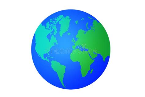 Earth Globes Isolated On White Background Stock Illustration