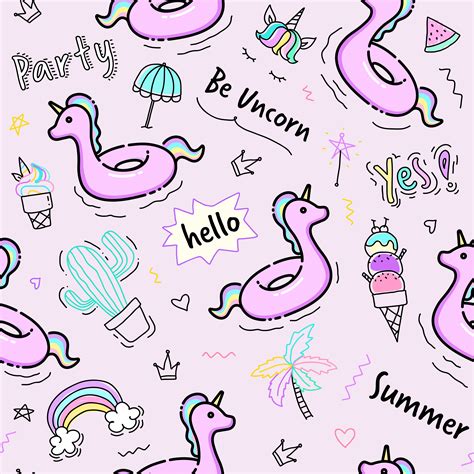 Wallpaper Cute Unicorn Pastel Gudang Gambar