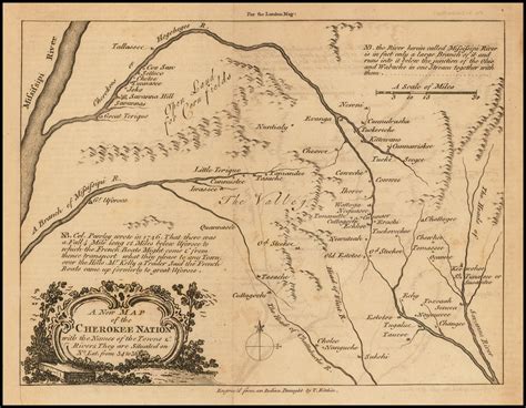 A New Map Of The Cherokee Nation With The Names Of The Towns And Rivers