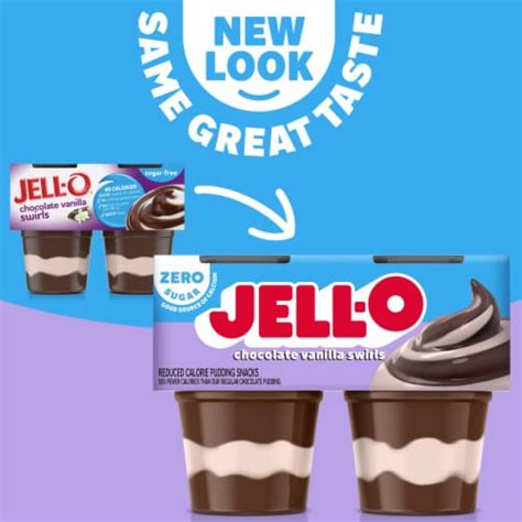 Jell O Chocolate Vanilla Swirls Sugar Free Pudding Cups Snack Ct Fred Meyer