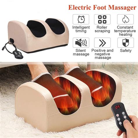 Hot Compression Electric Foot Massager Heating Therapy Shiatsu Kneading Roller Muscle Relaxation