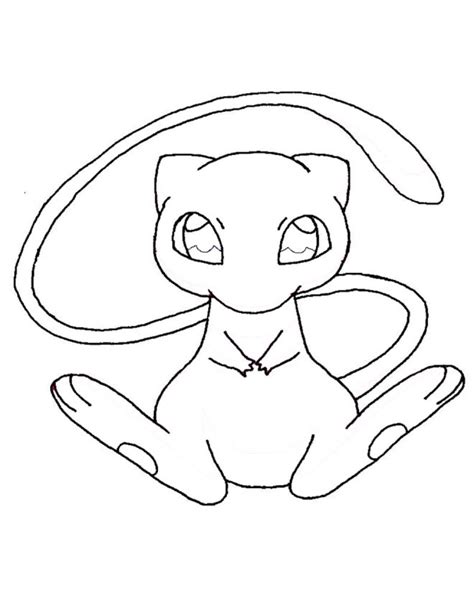 Pokemon Mew Pokemon Sketch Baby Pokemon Cute Coloring Pages