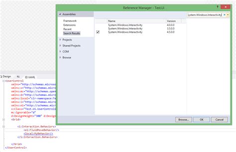 Wpf Xaml Designer Shows Error On Custom Behaviors In Visual Studio Stack Overflow