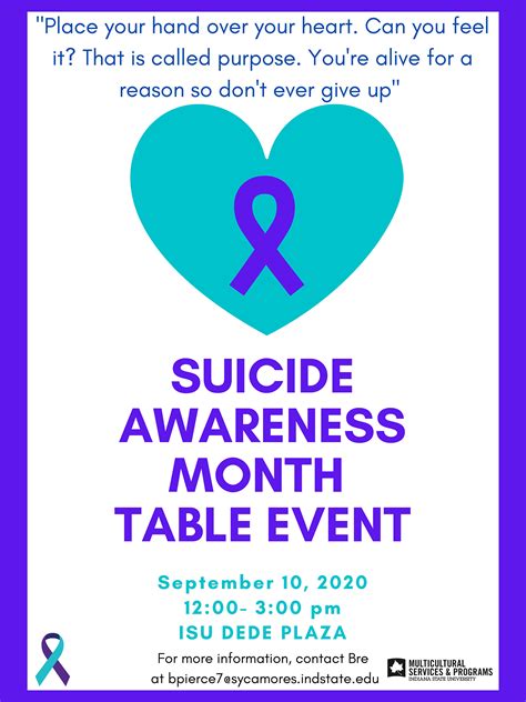 » Suicide Awareness Month Table Event
