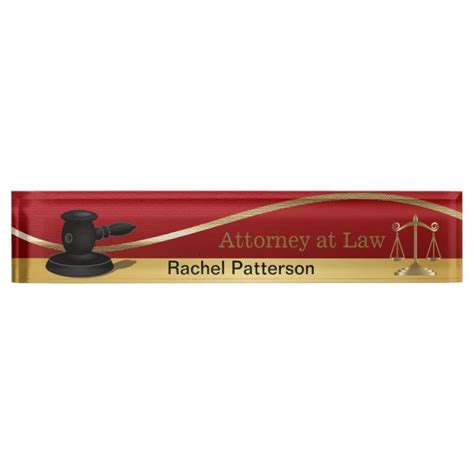Scales Of Justice Law Lawyer Desk Name Plate Zazzle Lawyer Desk