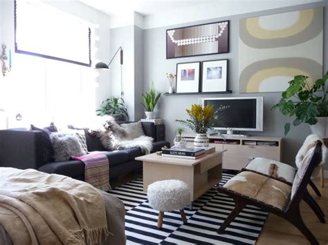 This package includes a sofa loveseat coffee table 2 end tables 2 designer lamps a. 5 Genius Ideas For How to Layout Furniture in a Studio ...
