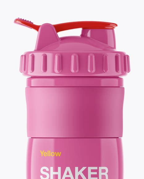 Mock up realistic transparent bottle cosmetic vector. Glossy Shaker Bottle With Blender Ball Mockup in Bottle ...