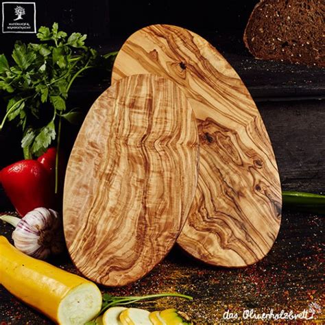 Oval Cutting Board Handmade Olive Wood With Beautiful