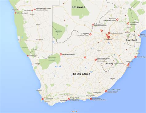South Africa Airports Map Plane Flight Tracker