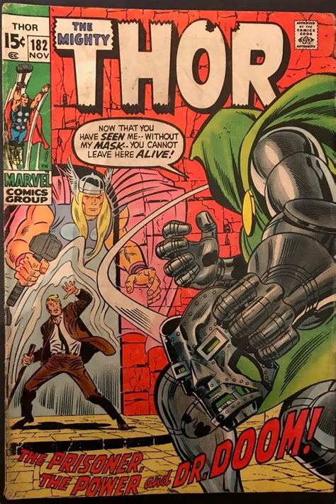The Mighty Thor 182 111970 Cnd Vgfn Marvel Comics Group