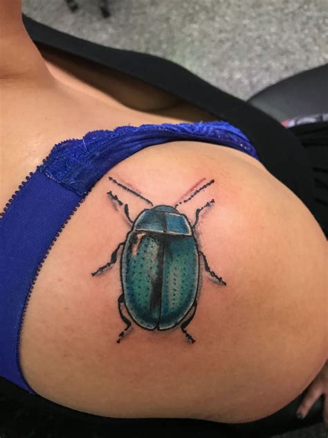 Cute Lil Beetle Bug Tattoo To End The Evening Bug Tattoo Tattoos