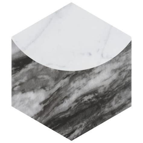 Merola Tile Classico Bardiglio Hex Moon Carrara 7 In X 8 In Porcelain