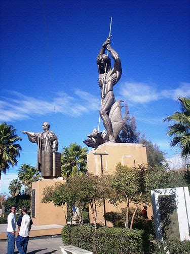 Nogales Sonora México The famous Mono Bichi killing an eagle or Naked Man statue with