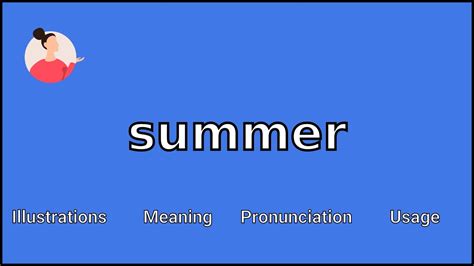 Summer Meaning And Pronunciation Youtube