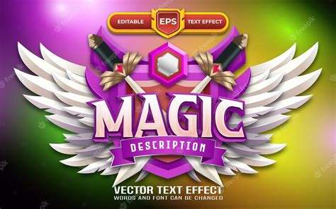 Premium Vector Magic 3d Game Logo With Editable Text Effect