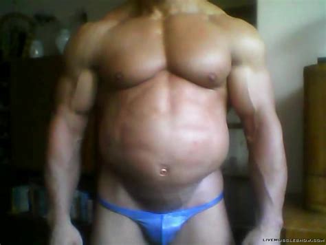 Big Bodybuilder John Flexes And Shows Off His Roid Gut Thisvid Com