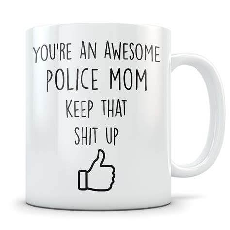 Police Mom Ts Police Mom Mug Police T For Women Etsy De