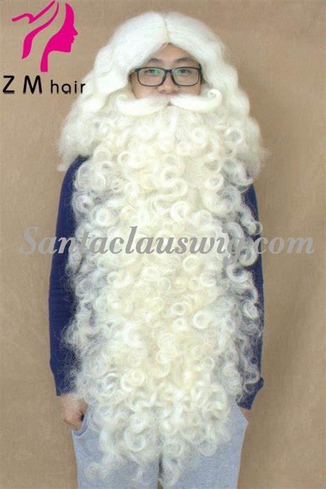 Zm Hair Yak Hair Santa Claus Wig And Beard Set Extra Long Beard