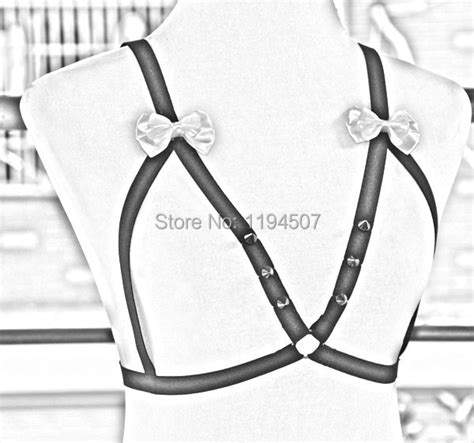 Free Shipping Skinny Harness Cupless Crop Top Lingerie Bralette Hipster Sexy 90sskinny Lingerie
