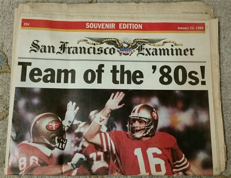 1989 San Francisco Examiner Newspaper 49ers Super Bowl Xxiii Montana