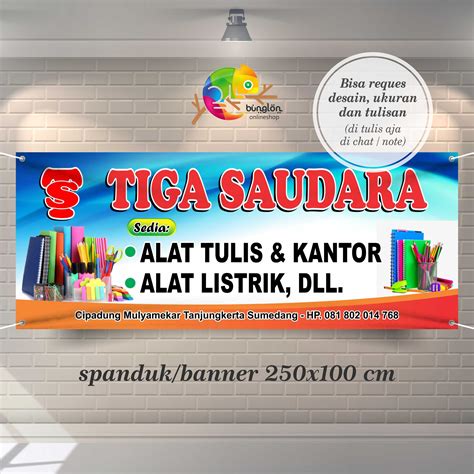 Spanduk Banner Toko Atk And Alat Listrik Custom Desain Lazada Indonesia